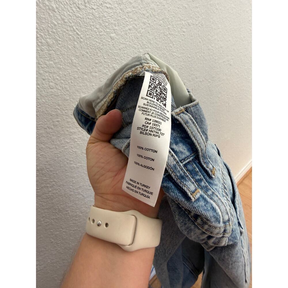 FRAME Le High N Tight Wide Leg Distressed Jeans Size 23 - Picture 7 of 7